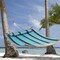 2-Person Outdoor Hammock with Pillow – Polyester Fabric, Bamboo Spreader Bars